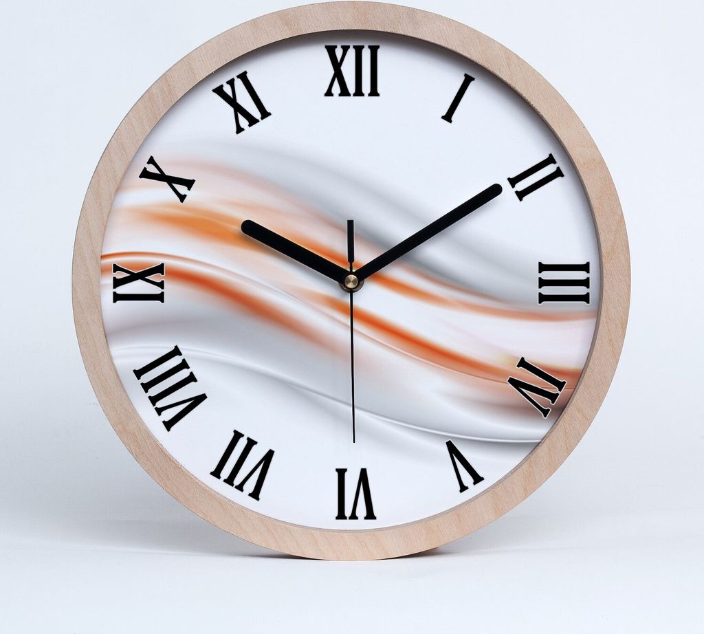 Holzuhr 25fi cm wanduhr - schwarze Spitzen - abstrakcjaale