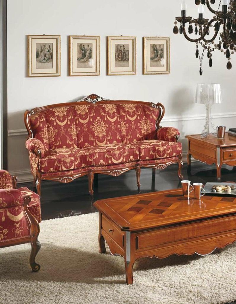 Klassischer 3 Sitzer Couch Sofa Couch Polster Sofas Couchen Barock Sofa