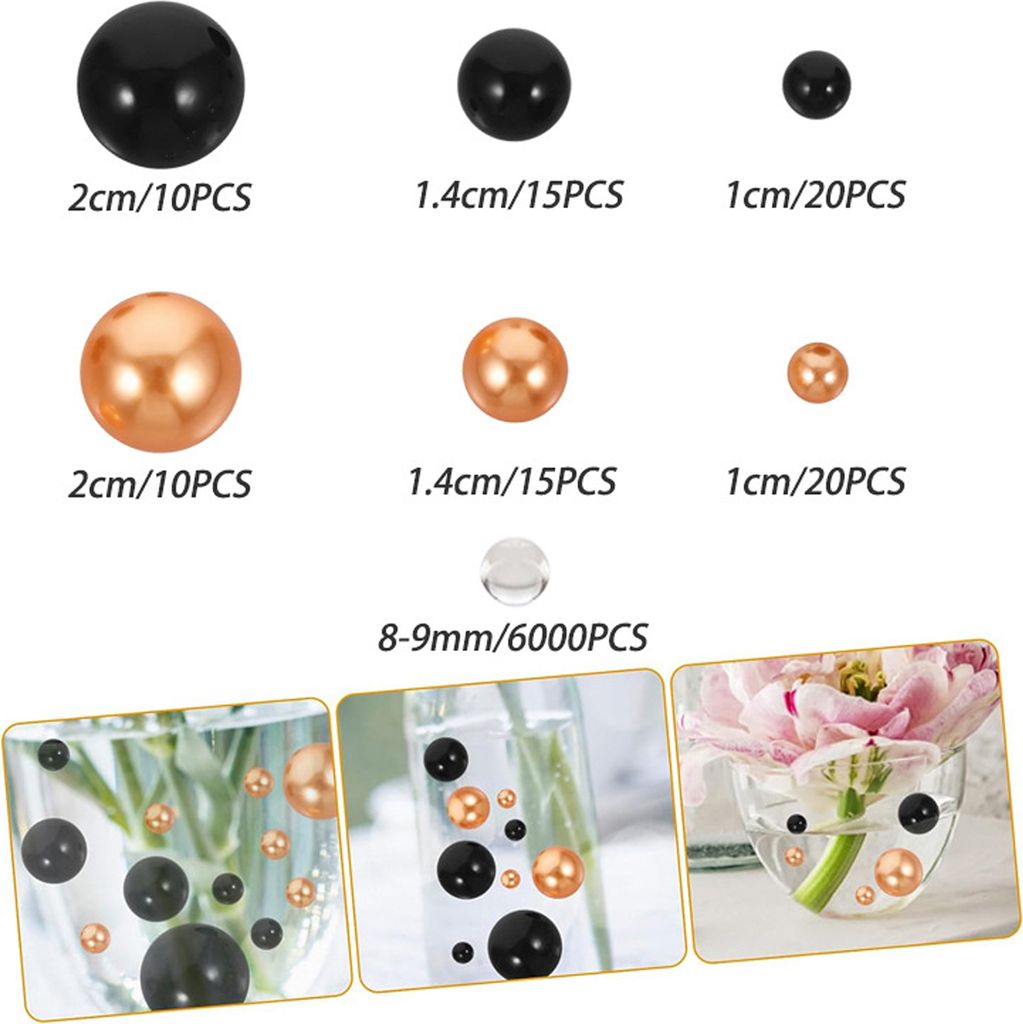 1 Set Halloween Vasenfüller Dekor Katze Schwimmende Perlen Vasenfüller Set für DIY Handwerk Party Dekoration