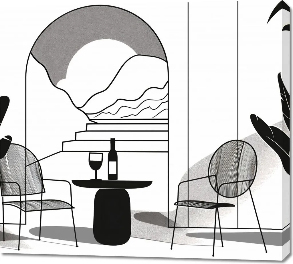 Quadro Moderno Relax 100x90 Monocromatico | Arredamento Minimal Chic
