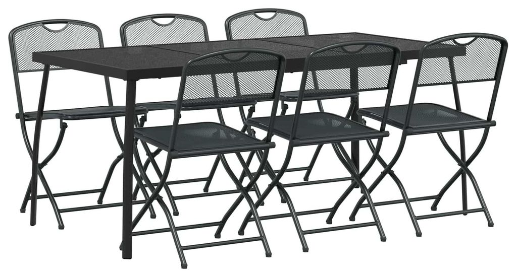 "im Sonderangebot"Gartenmöbel Set/Outdoor-Sofa-Set modern - CLORIS - Balkon-/Garten-/Lounge-Set Sofa - 7 pcs Anthrazit Eisen und Stahl - Gartenmö...