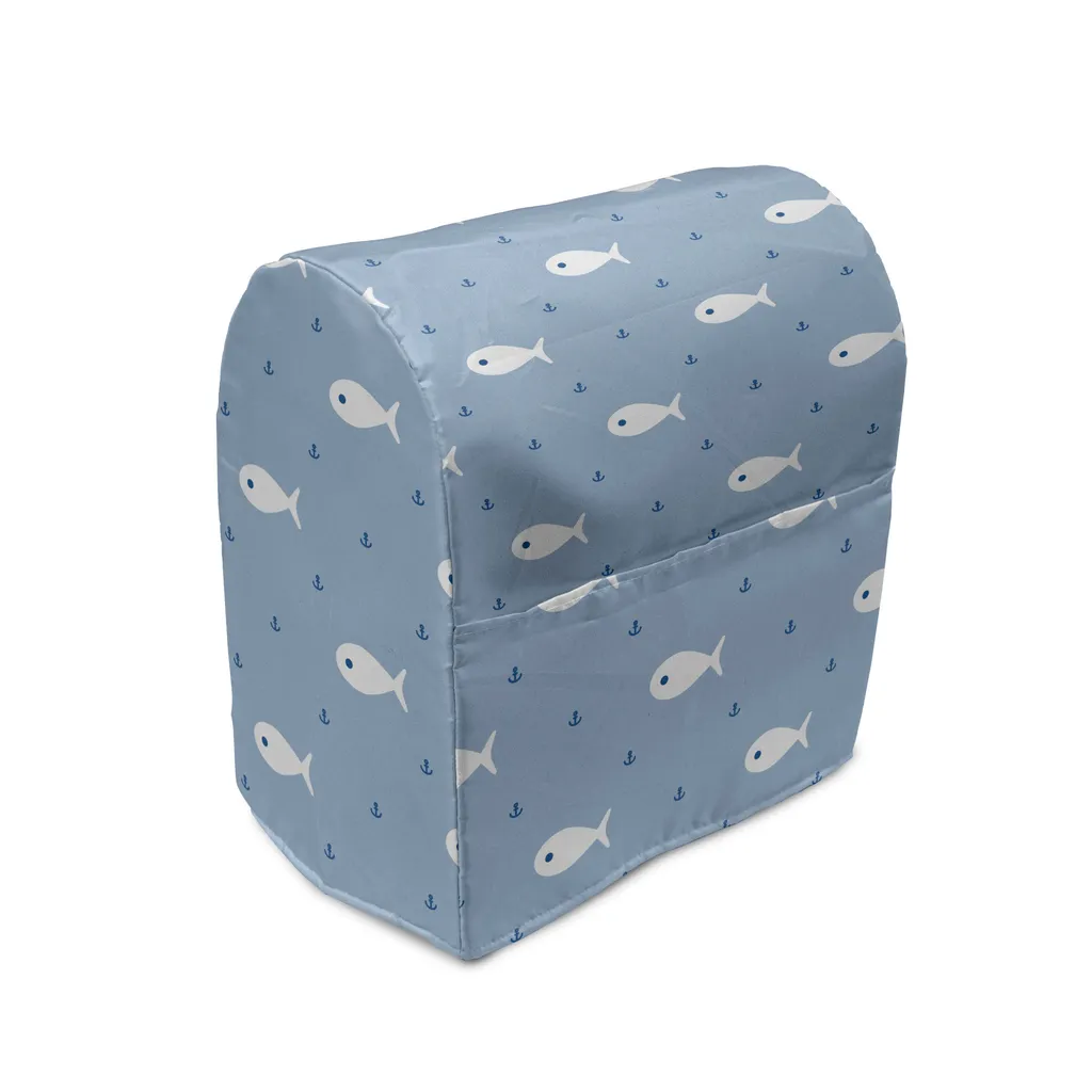 Housse de Protection Mixeur Design Marin Bleu et Blanc avec Poches
