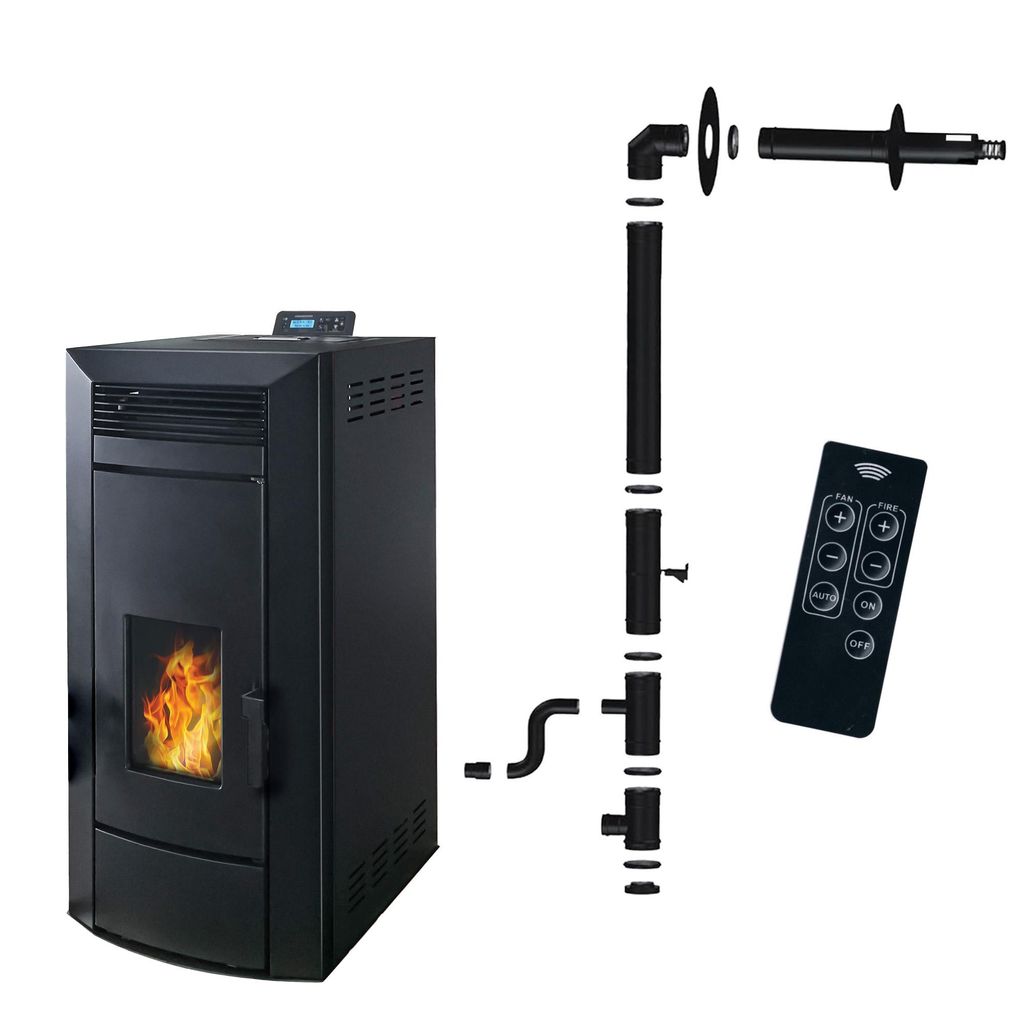 Hydraulická kamna na pelety Anita 21 kW Black Sannover + Obrázek produktu 