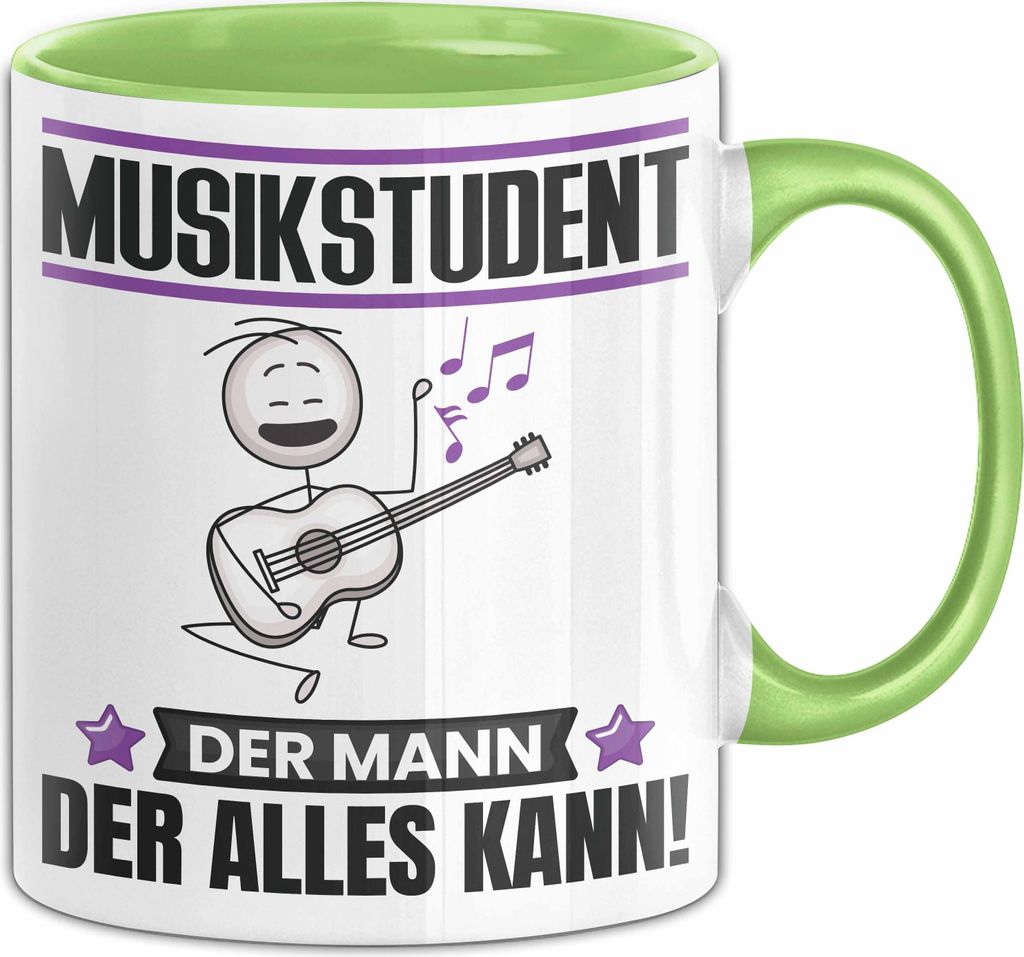 Musikstudent Tasse Geschenk für Musikstudent Der Mann Der Alles Kann Geschenkidee zum Geburtstag (Grün)