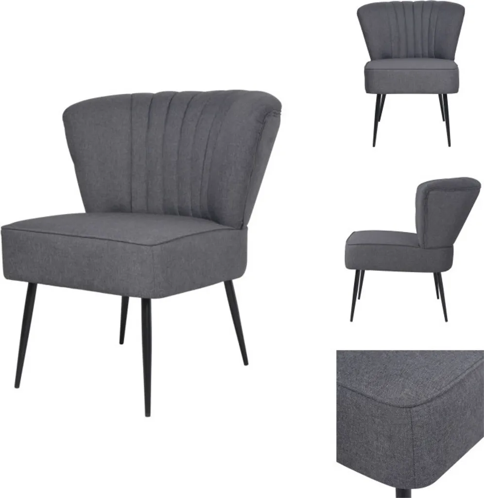 Chaise de cocktail gris foncé compacte pour optimiser votre petit salon