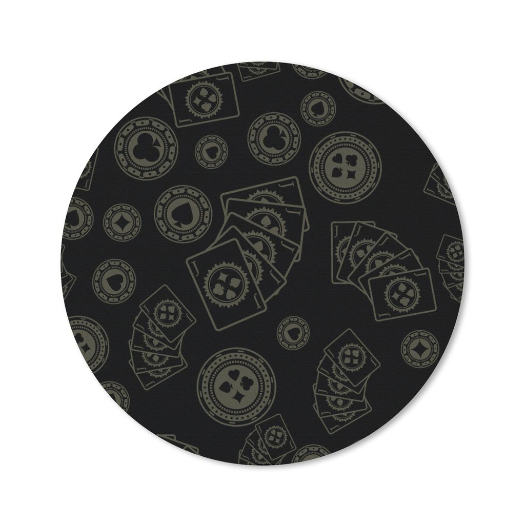 MuchoWow Mauspad Mousepad Poker - Spielkarten - Glücksspiel - Muster 40x40 cm - Mousepads - Maus Mat - Pad - Mausunterlage - Schreibtisch Access...