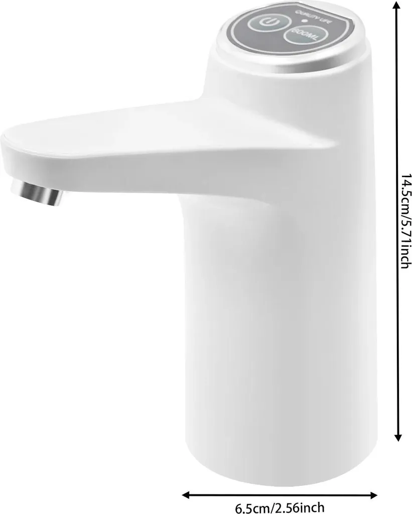 Distributeur d'eau électrique USB blanc avec bouton tactile 1,2L - 2