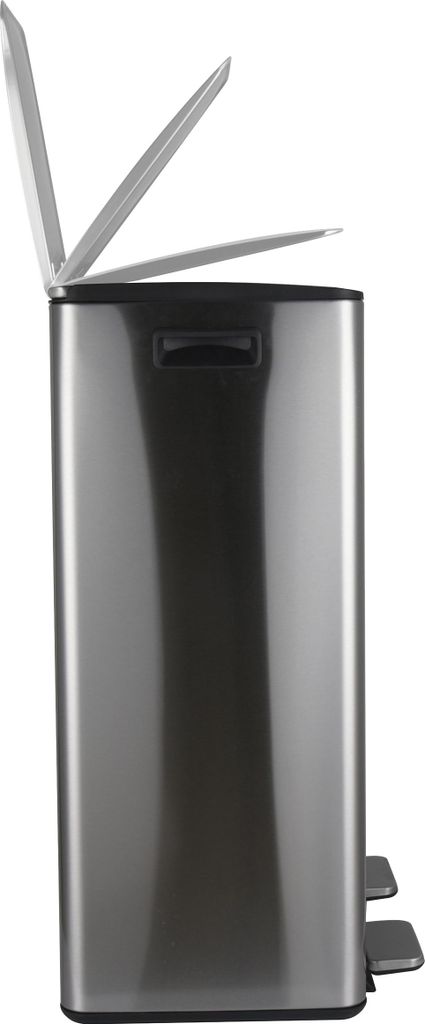 spirella Mülleimer Mülltrennsystem Mülltrennung mit Deckel 60 L (2x30 Liter) mit Inneneimer große Abfallbehälter Abfalleimer Treteimer Edelsta...