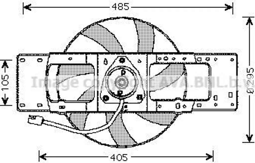 Ventilateur de radiateur PRASCO RT7528 OE 7700728083 pour Renault Clio I