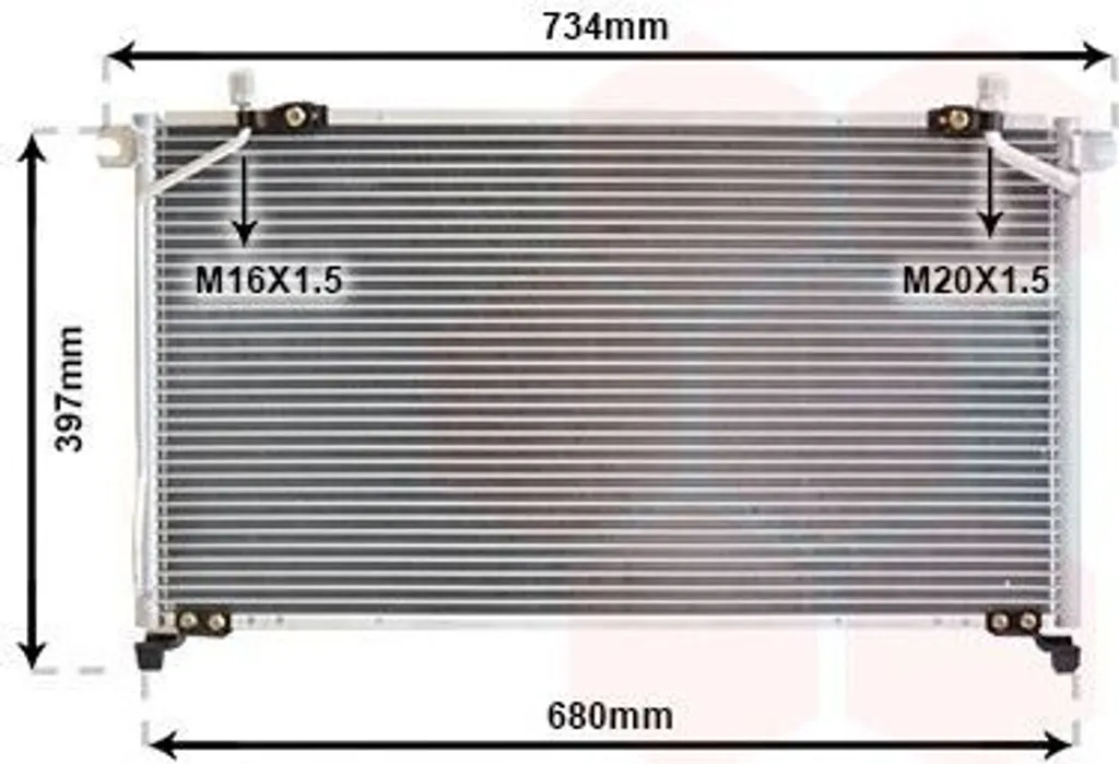 Radiateur de clim NISSAN TERRANO II, condenseur VAN WEZEL 13005213