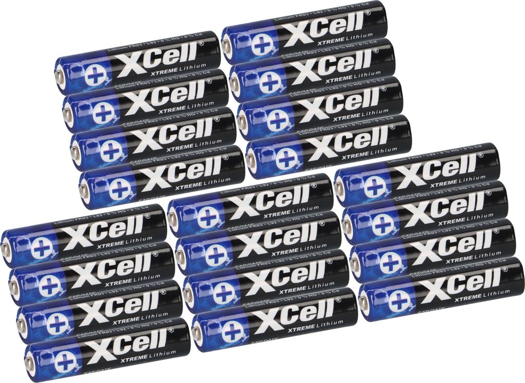 20x XTREME Lithium Batterie AAA Micro FR03 L92 XCell 5x 4er Produktbild 