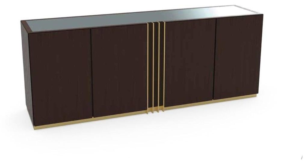 Wohnzimmer Kommode Lowboard braun Sideboard Holz Modern Möbel 208x49x80cm