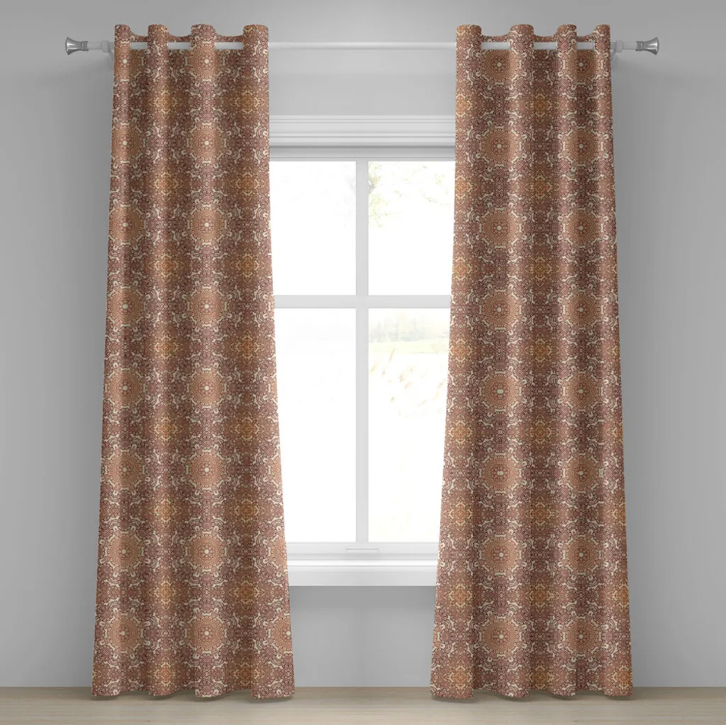ABAKUHAUS Tenda Etnica 280x245cm | Stile Mehndi Marrone Vintage
