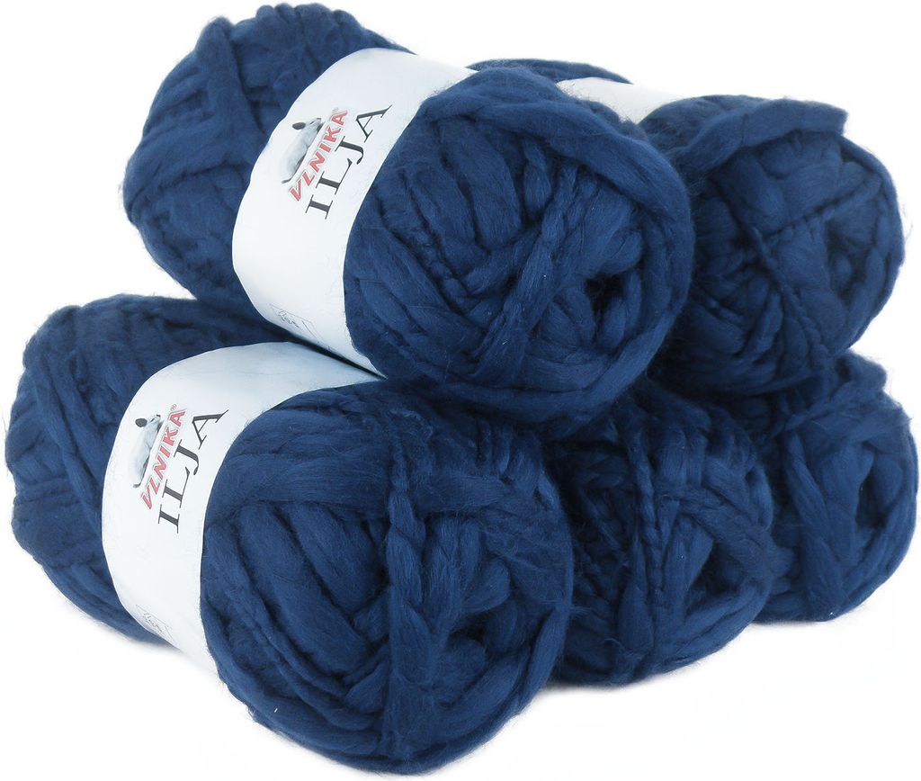 500g Strickgarn Ilja by Vlnika Strickwolle Garn Häkelgarn verschiedene Farbwahl, Farbe:14 dunkelblau