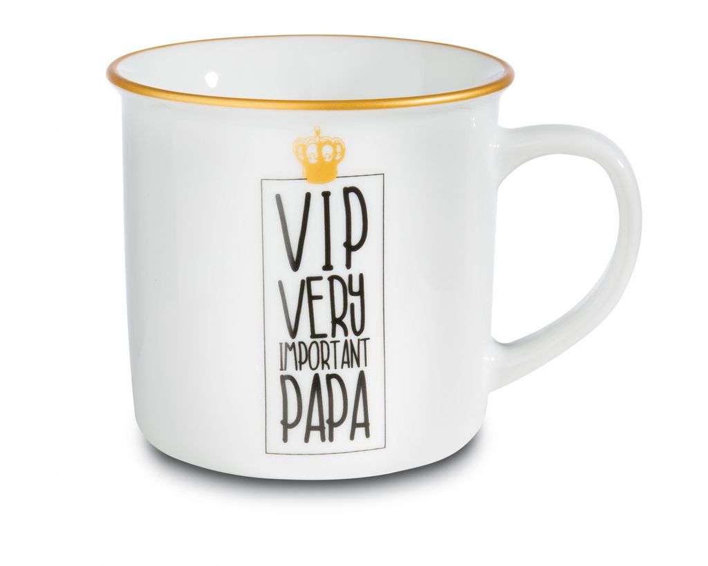 NICI Tasse VIP Very important Papa, Metallic, Kaffeetasse, Becher, Porzellan, Bunt, 45035