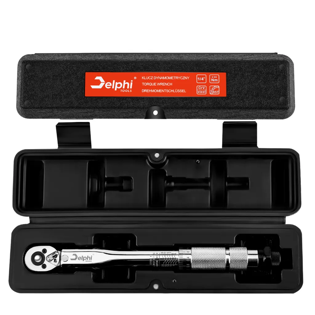 DELPHI Clé Dynamométrique 1/2 Pouce 2-24Nm Précision ±4% avec 72 Dents