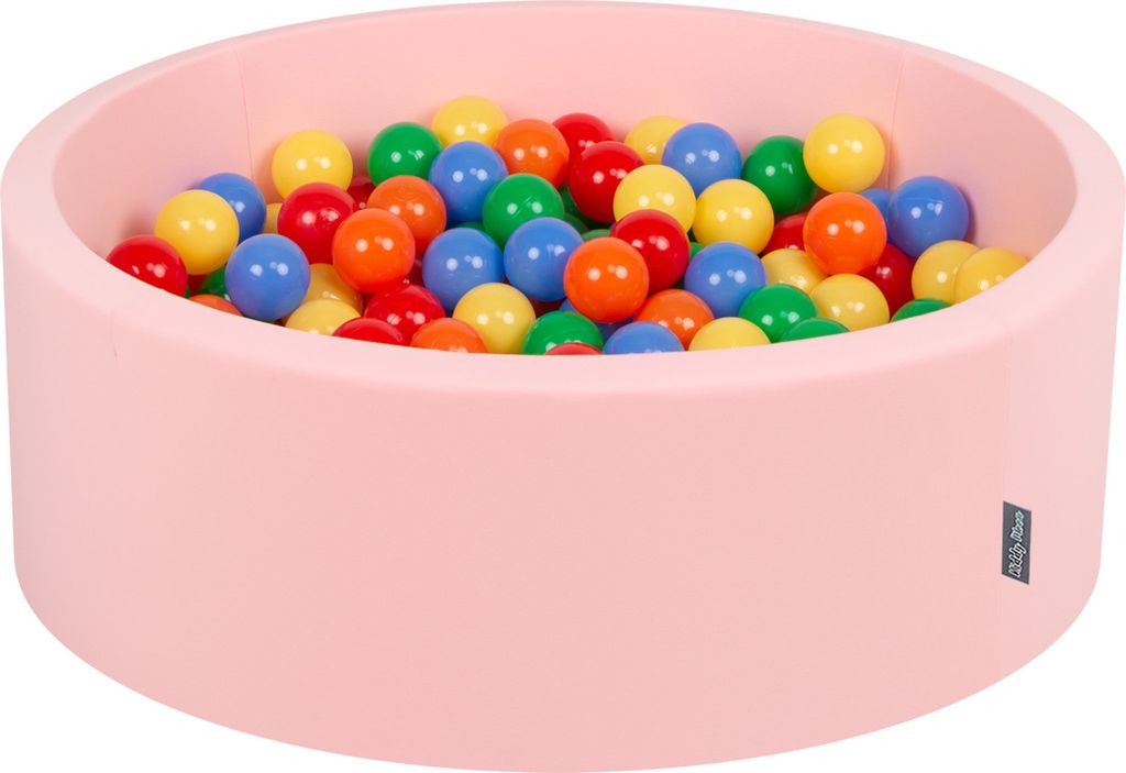 KiddyMoon suchy basen okrągły z piłeczkami 7cm różowy: Zdjęcie produktu 