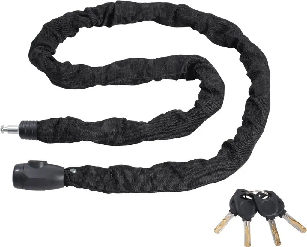 Antivol vélo chaîne 10 mm en acier trempé 1,82 m avec gaine anti-rayure
