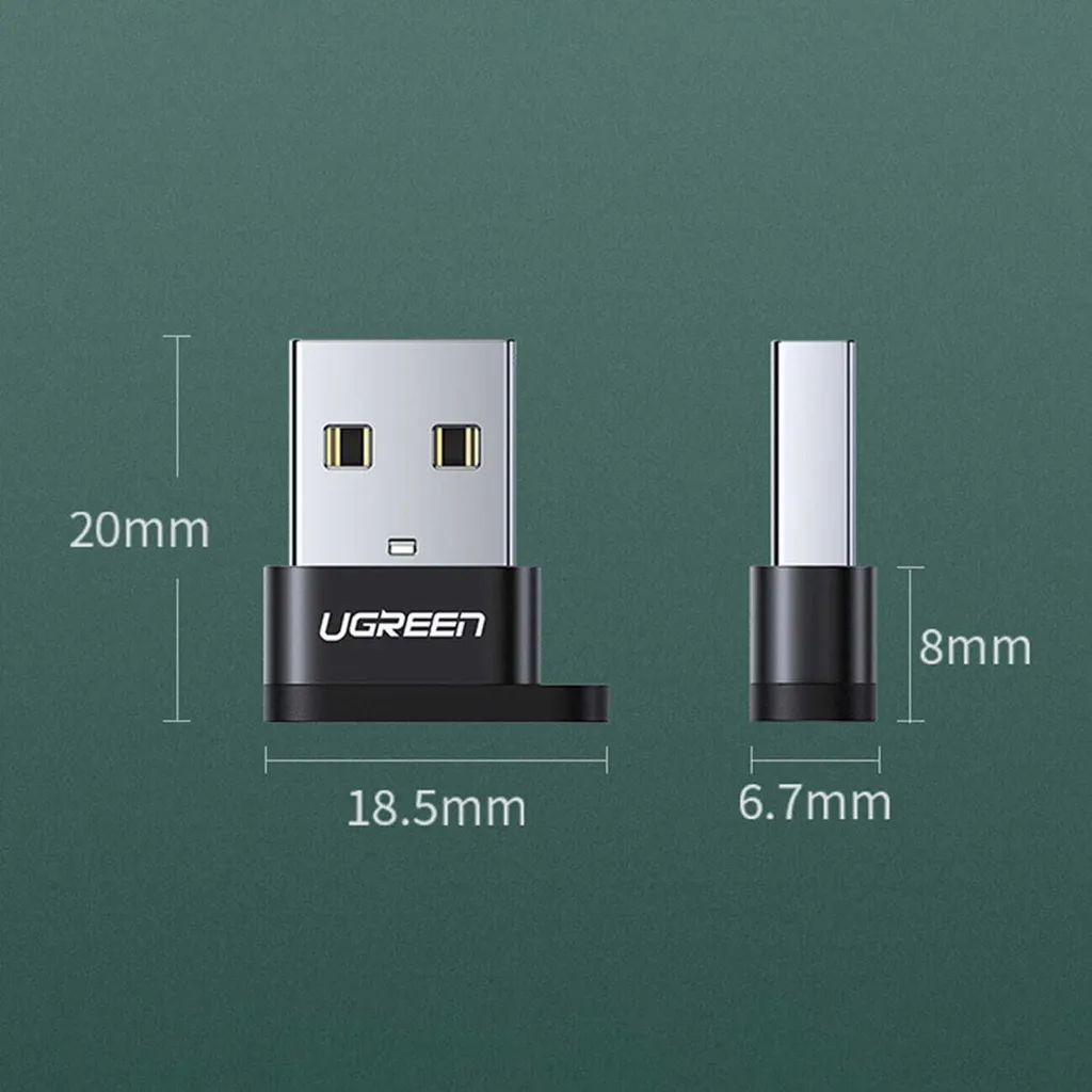 Ugreen Usb Adapter Us280 Usb-C a Usb-A 2.0 (nero) - 19