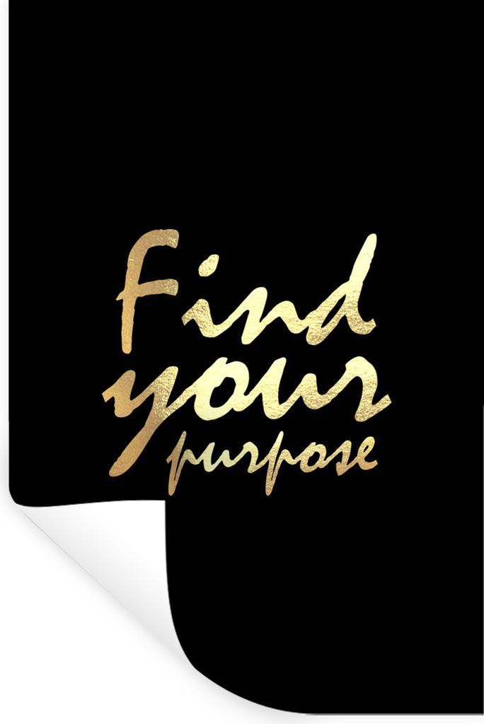MuchoWow Wandtattoo Wandsticker Wandaufkleber Zitat - Leben - Gold - Schwarz 20x30 cm Selbstklebend und Repositionierbar - Sticker - Dekorfolie