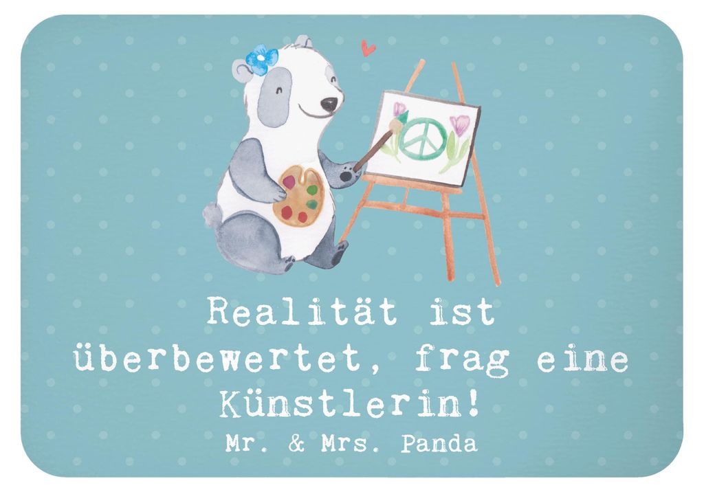 Mr. & Mrs. Panda magnet Künstlerin Traum - Meeresbrise - Geschenk, Berufsprodukte, Berufsalltag, phantastisch, zettelhalter, Kunst, Perspektive, w...