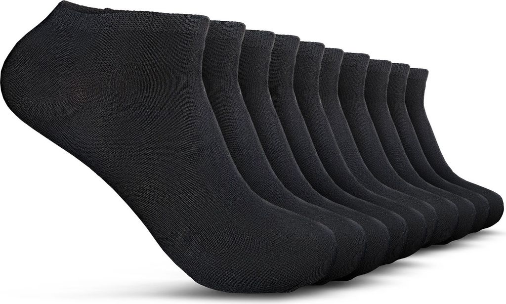 ROYALZ 10 Paar Sneaker Socken Uni Füßlinge leichte Sommer-Socken für Damen und Herren Kurz-Socken Söckchen 10er Pack