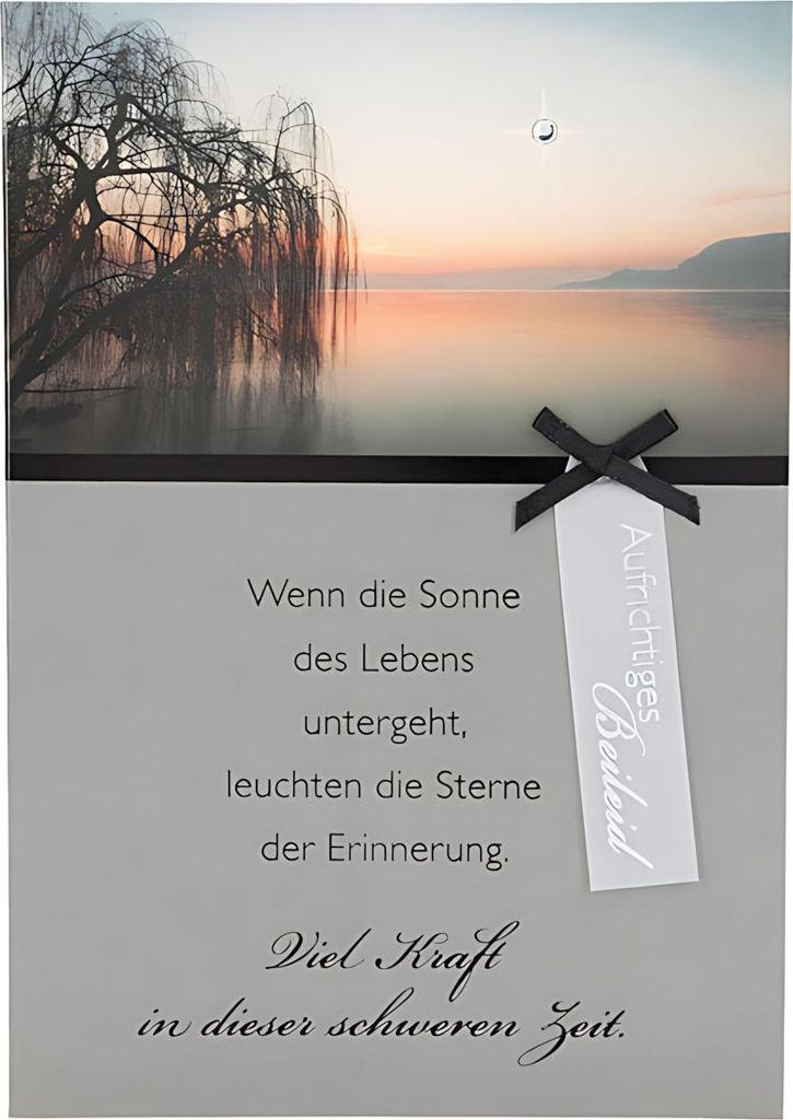 Depesche Trauerkarten Sortierung : Wenn die Sonne des Lebens untergeht, ... Trauerkarten Sortierung : Wenn die Sonne des Lebens untergeht, ...