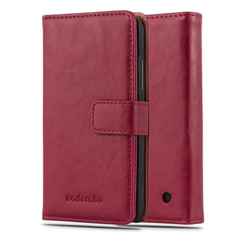 Cadorabo Custodia Protettiva Rossa Nokia Lumia 640 - Eleganza Libretto