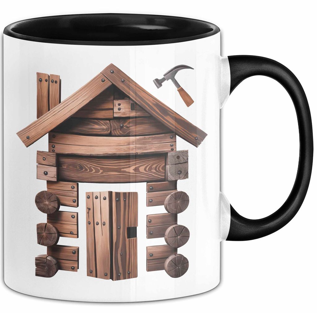 Zimmermann Tasse Geschenkidee für Holzhandwerker (Schwarz)