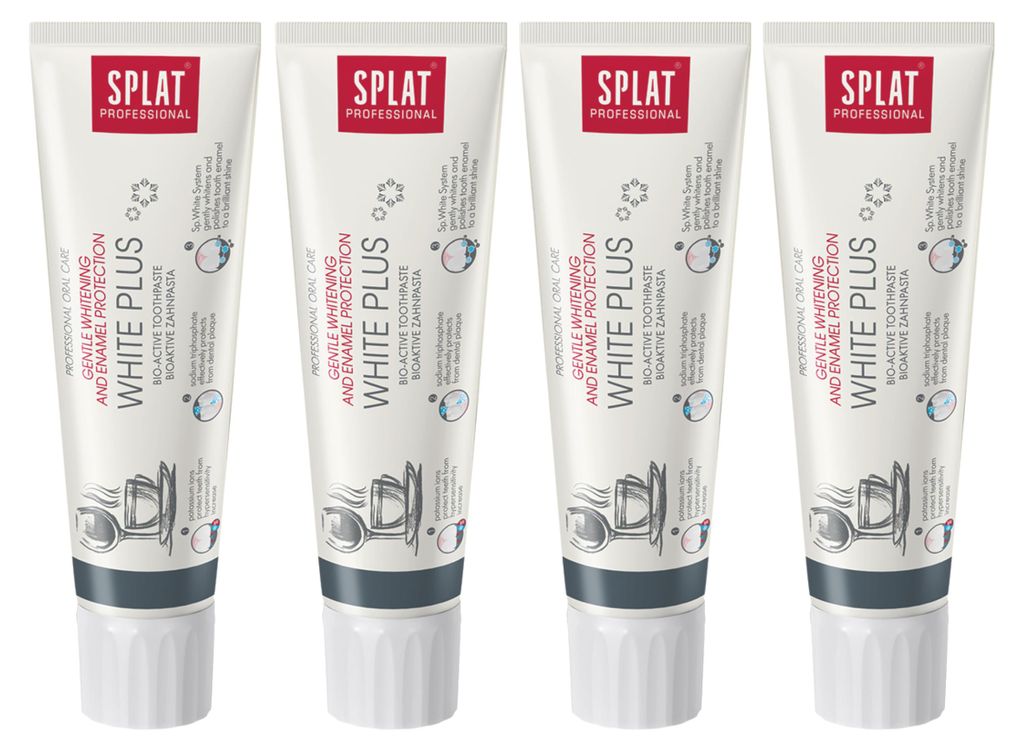 SPLAT - Zahnpasta - 4er Pack - White Plus - Aufhellend - Produktbild 