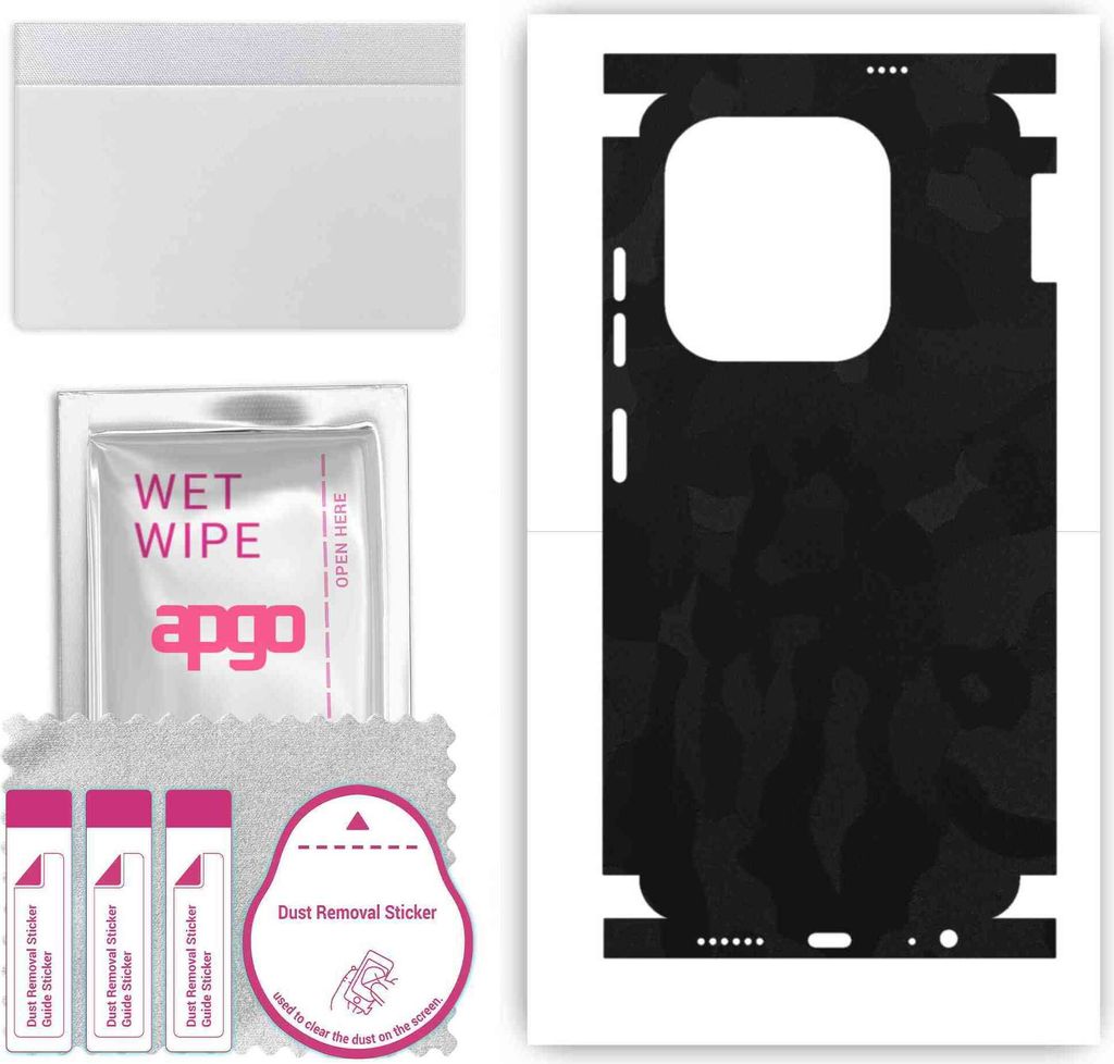 apgo Rückseite + Seiten Schutzfolie, Skin, kompatibel mit Tecno Spark 20C, Hinten Displayschutzfolie aus Vinylfolie, kratzfest, einfache Montage -...