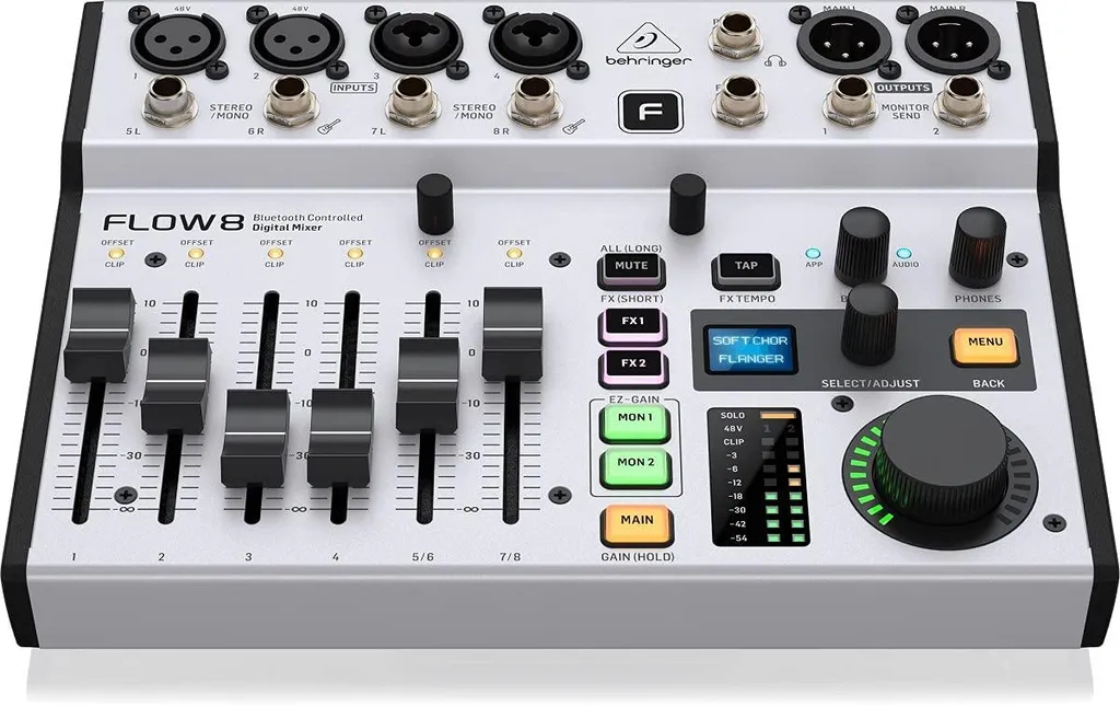 Mixeur Numérique Behringer FLOW 8 Bluetooth avec Préamplis Midas 60mm - 6