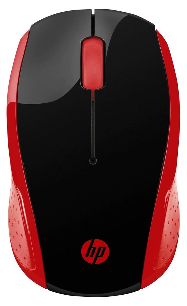 HP Maus 200 Kabellos USB-A 3-Tasten Rot Immagine del prodotto 