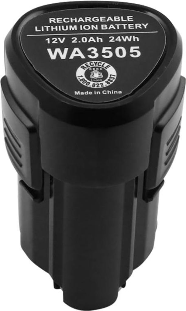 Avizar, Li-Ion 12V 2000mAh 24Wh Akku für kabelloses Worx WX382.8 Werkzeug, Schwarz
