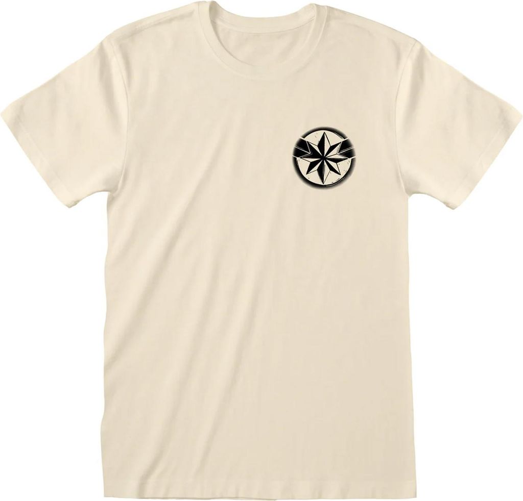 Captain Marvel - T-Shirt für Herren/Damen Uni HE3072 (M) (Weiß)