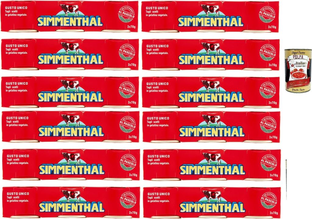 SIMMENTHAL carne in scatola, Rindfleisch in Aspik 12x (3x Produktbild 
