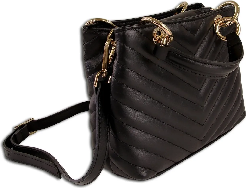 Borsa a Tracolla Nera Toscanto OTTM810US - Pelle Vera Qualità Premium