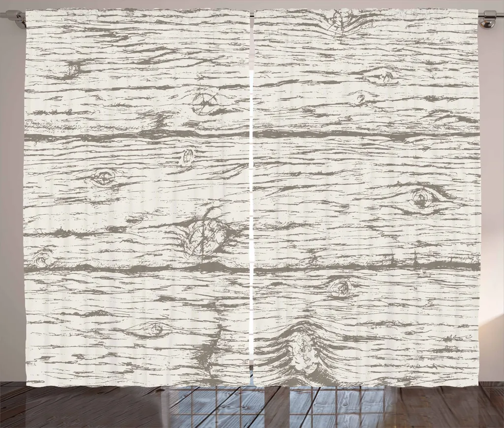 Rideau extra large 280x225 cm bois naturel pour masquer le vis-à-vis