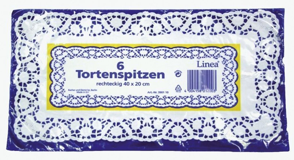 3901100628 Zdobení dortů - 40 x 20 cm, 6 kusů, bílé Obrázek produktu 