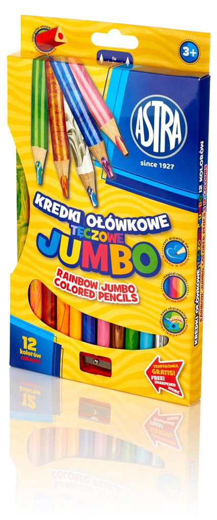 Regenbogenstifte 12 Farben Jumbo Produktbild 