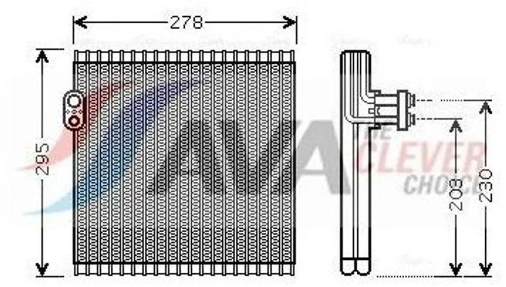 Évaporateur de climatisation AVA TOV485 pour Toyota Camry et Lexus RX