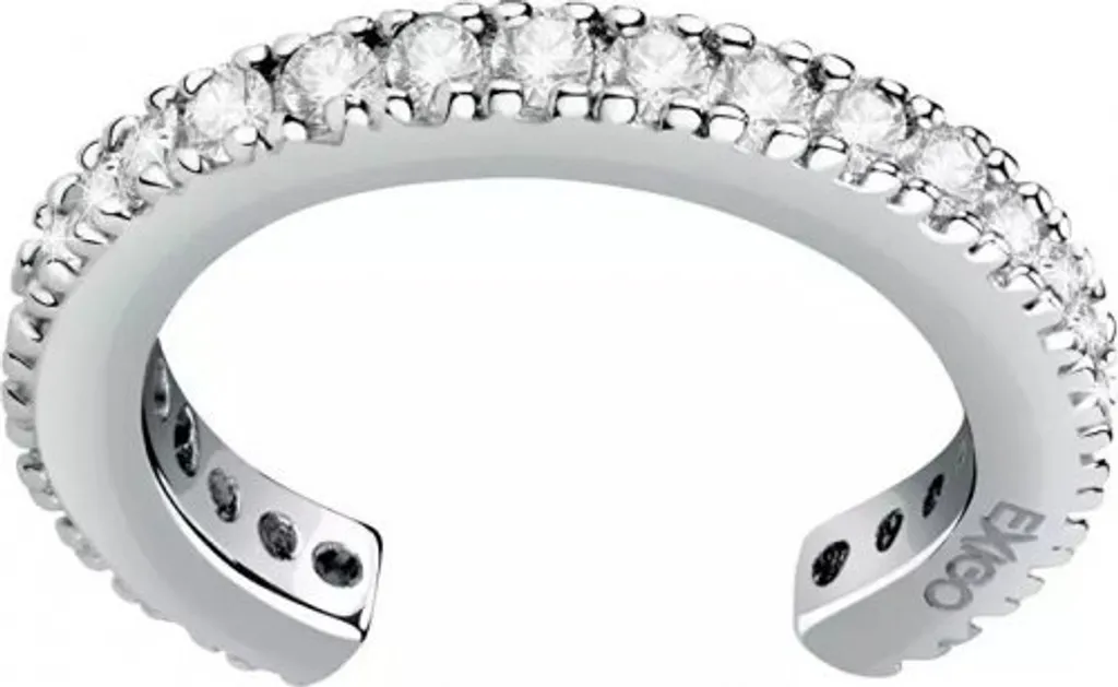 Boucles d'oreilles simples avec cristaux LPS02ARQ162 en argent rhodié