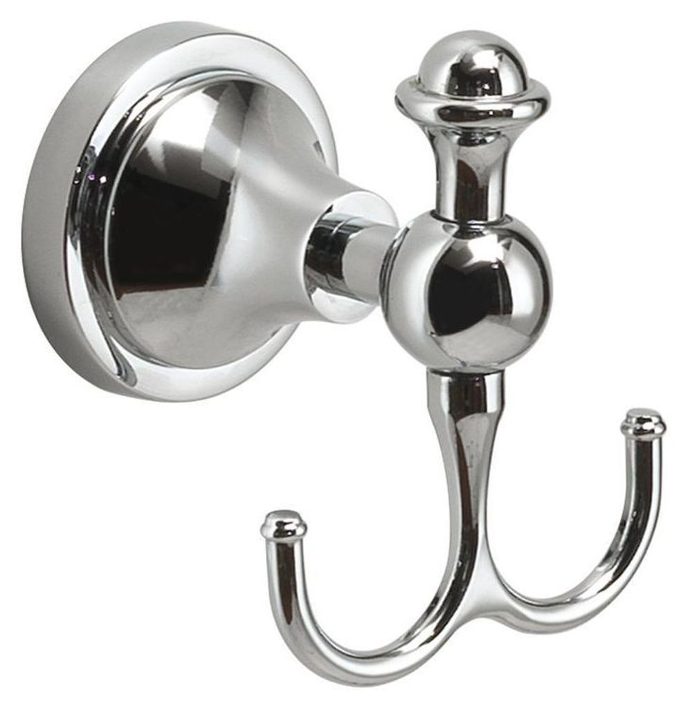 GEDY NEVIS Doppelhaken, Chrom, Retro Stil, Breite 80 mm, Produktbild 