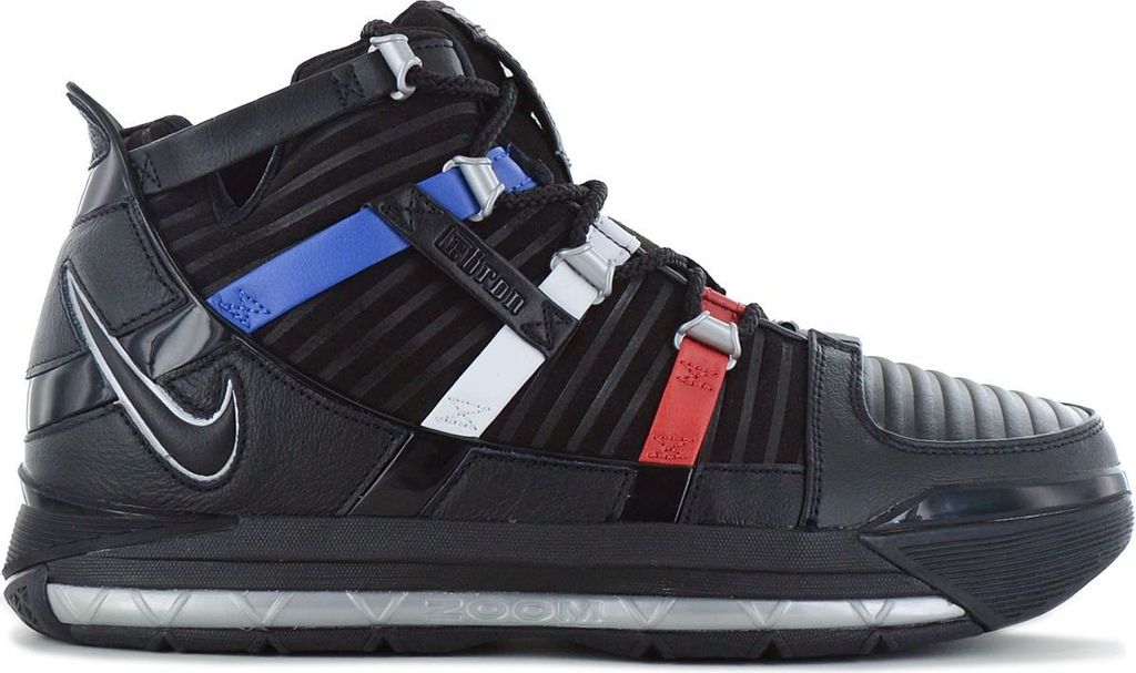 Nike Zoom LeBron 3 III QS - Herren Sneakers Basketball Schuhe Schwarz DO9354-001 , EU 40.5 US 7.5