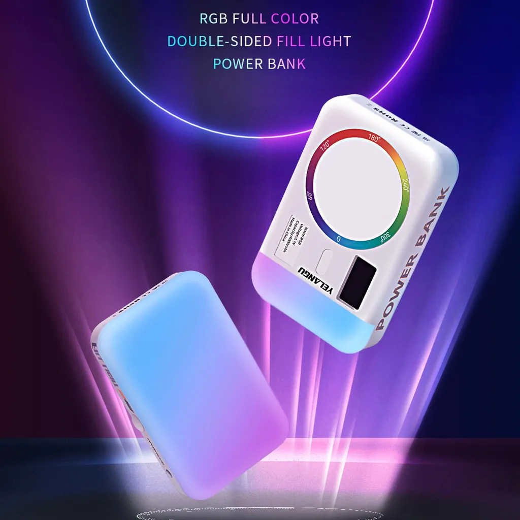 Éclairage pour Streaming Live et Vlogging, Panneau LED RVB Magnétique - 5