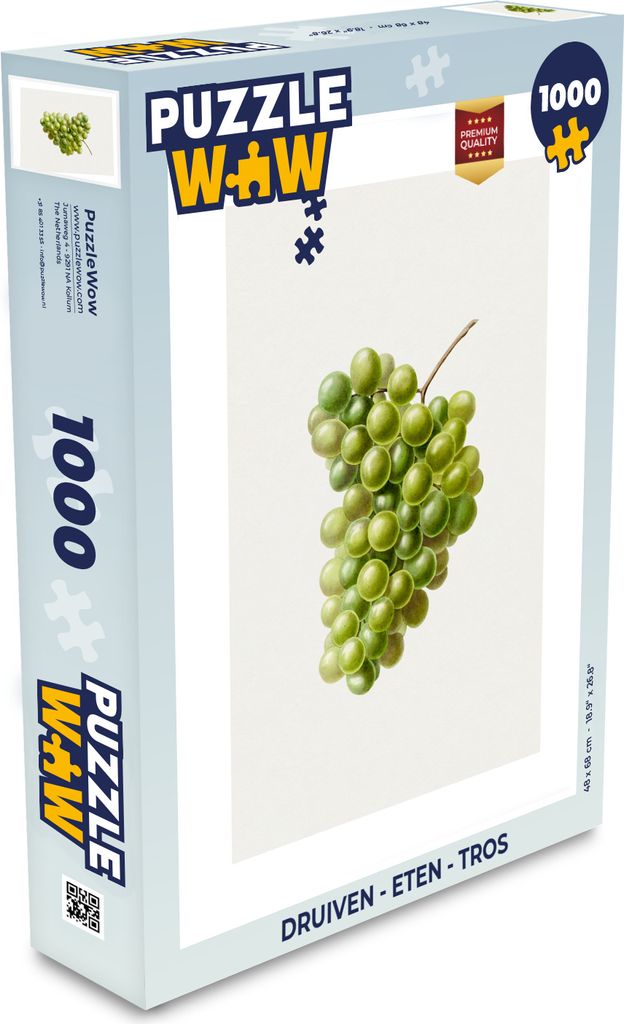 MuchoWow Puzzle 1000 Teile Weintrauben - Lebensmittel - Tros - Spielzeug - Alt und Jung - Spiele - Puzzeln