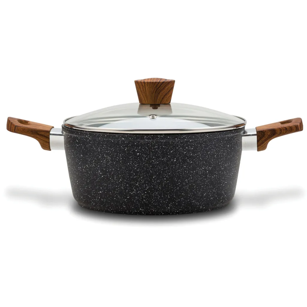 Casseruola 28cm 7L Nava Nature 144-122 Antiaderente Granito