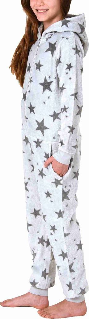 Damen Jumpsuit Overall mit Kapuze im Sternen Look aus - 202 267 961 ; grau , 40