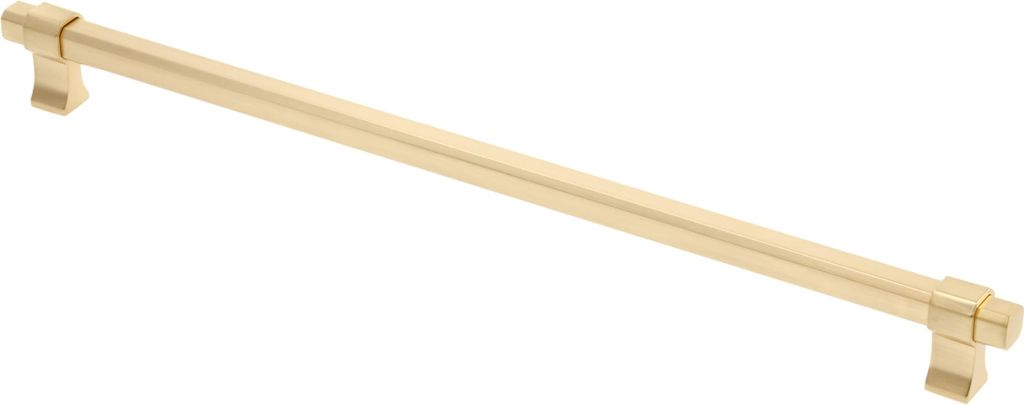 GTV - Möbelgriff IMPERIAL | Griff Griffe Möbelgriffe | Lange 35,4 cm| Bohrlochabstand 32 cm | ZnAl |Gold gebürstet