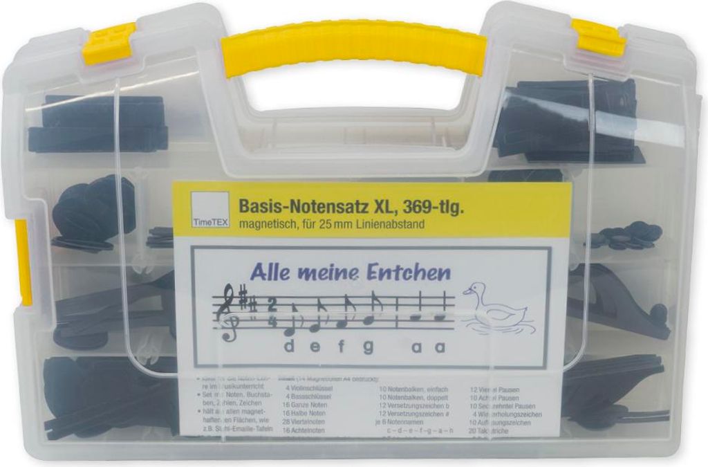 TimeTEX Basis-Notensatz XL, magnetisch, 369-tlg. im Koffer